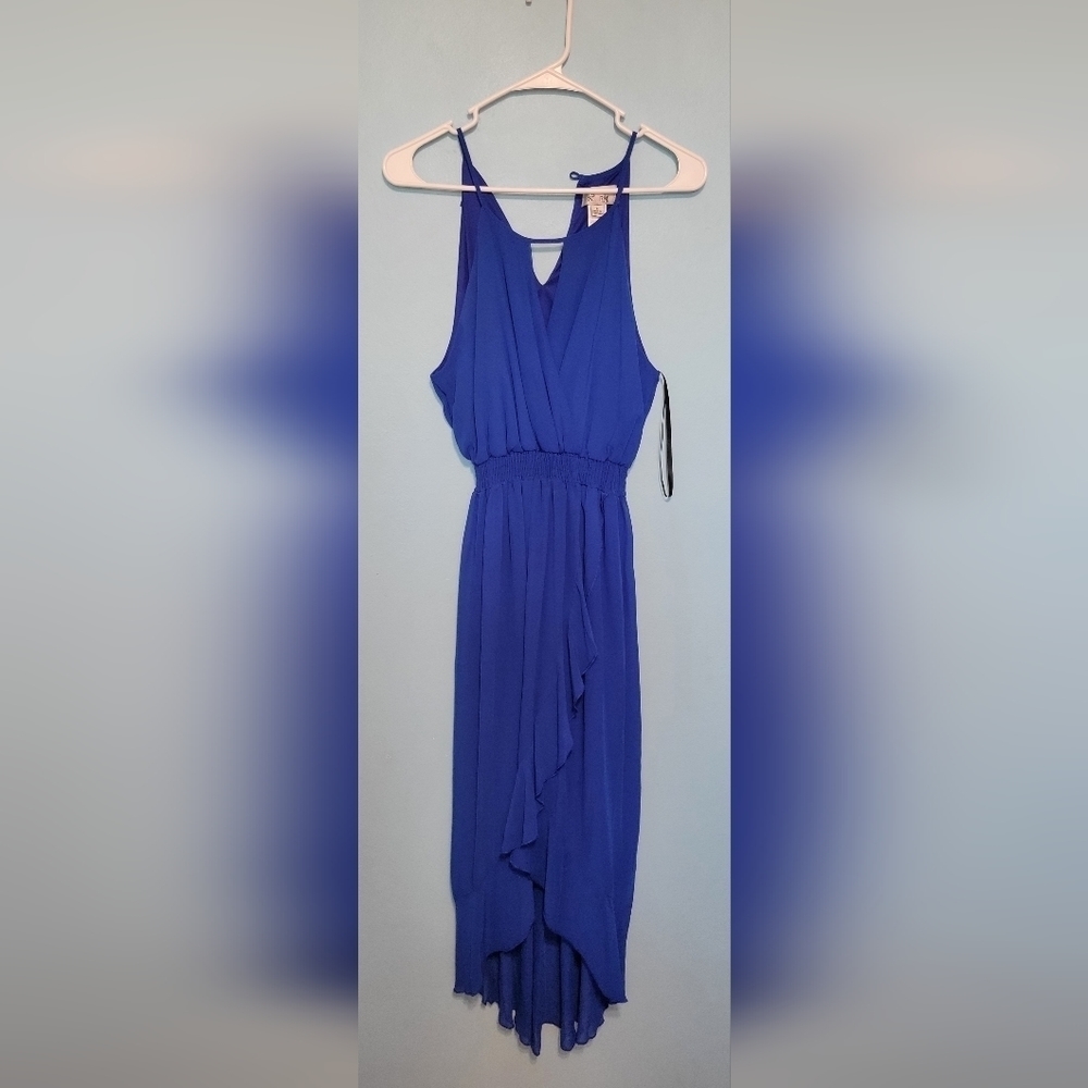 Nwot Sweet Dreams | Junior's Dress | High Low Spaghetti Strap | Blue